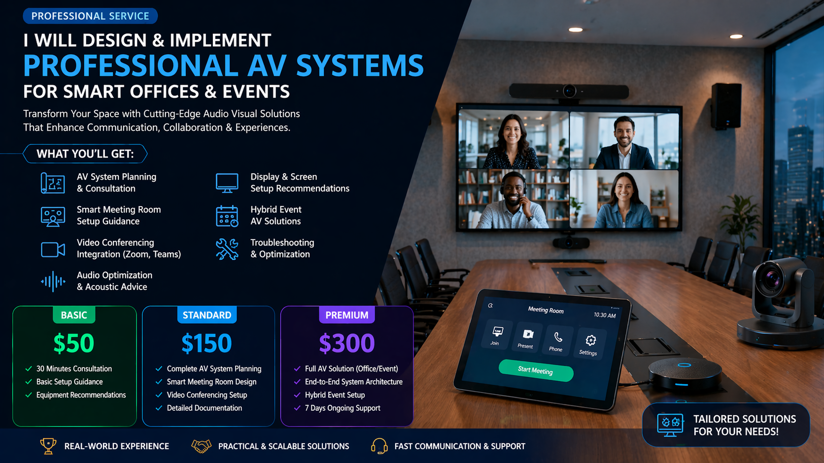 I Will Design and Implement Professional AV Systems for Smart Offices & Events